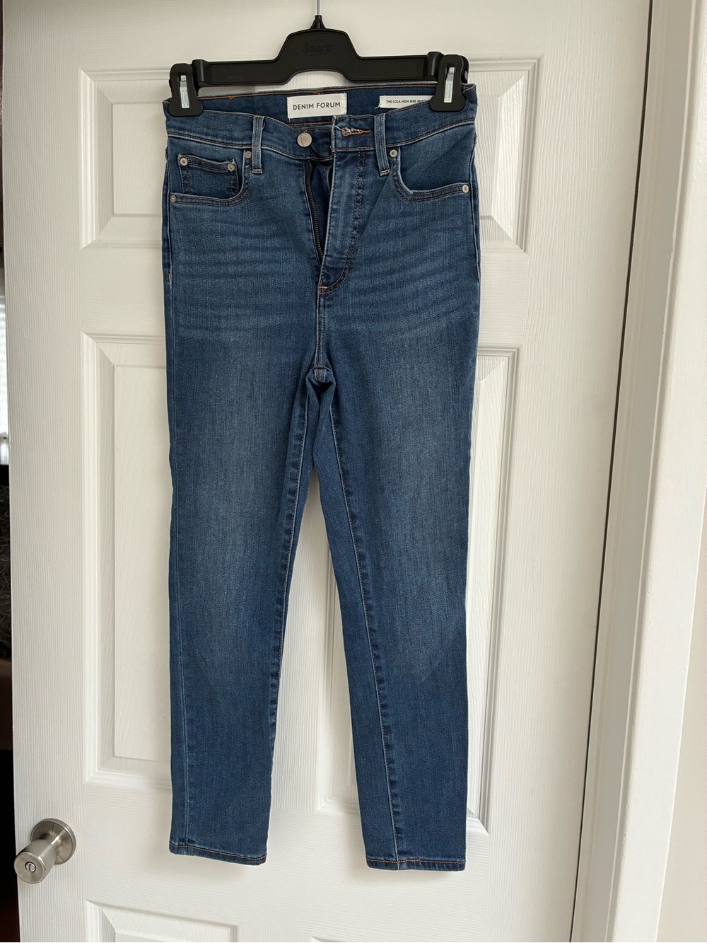 Denim Forum Mid Wash Skinny Jeans - Blue